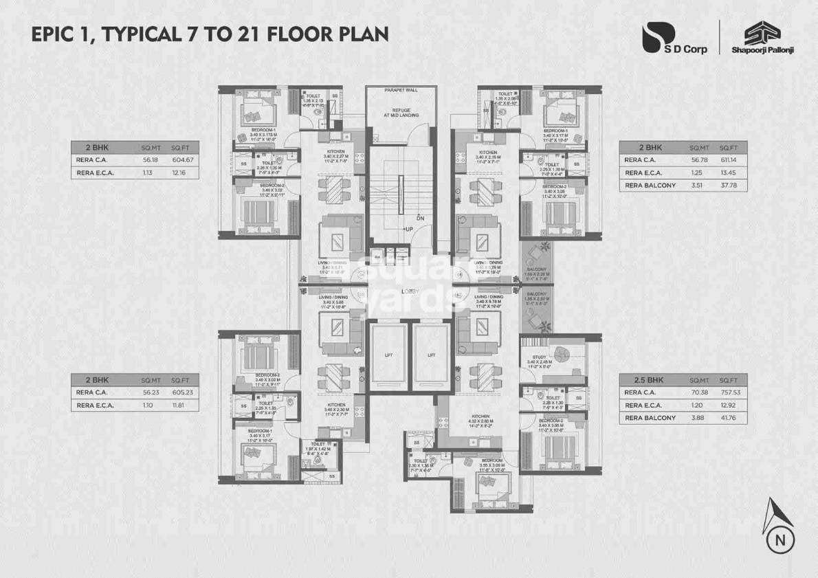 shapoorji pallonji the canvas residences project floor plans1