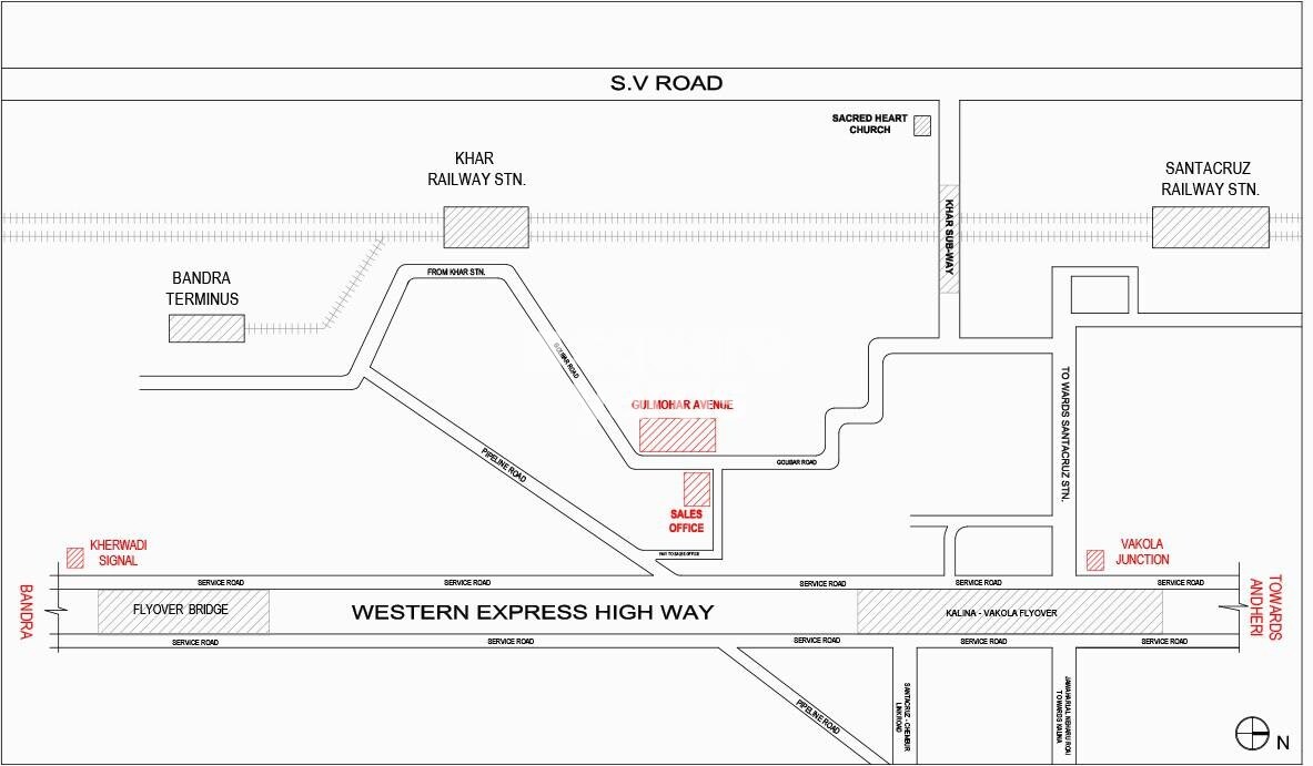 Shivalik Bandra North Gulmohar Avenue Location Image