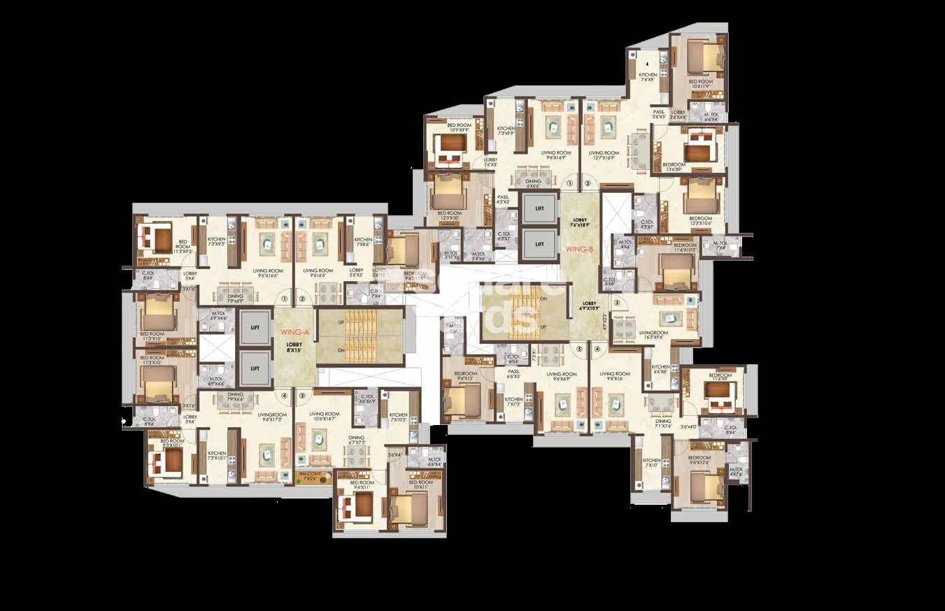Shree Kaveri Heights Floor Plans 1