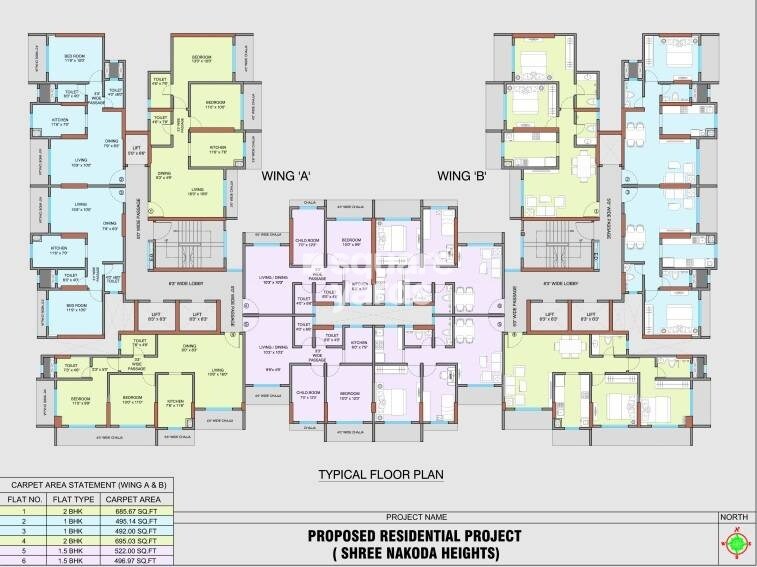 Shree Nakoda Heights Floor Plans