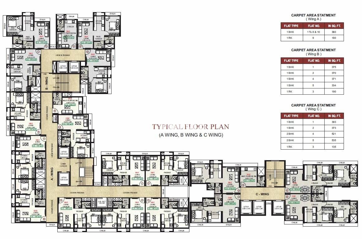 Shree Swami Vrindavan SRA CHS Floor Plans
