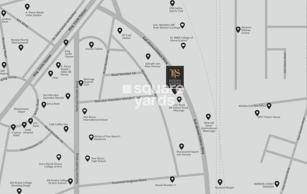 Sobhaniye Riddhi Siddhi Apartment Location Image