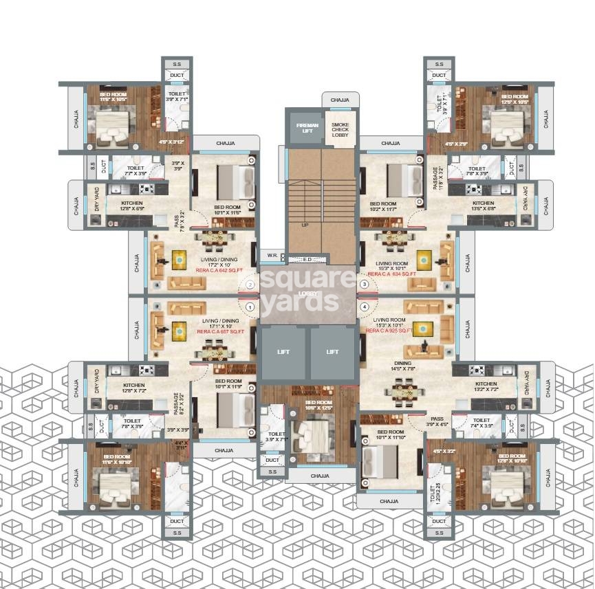 SS Meghalok Heights Floor Plans