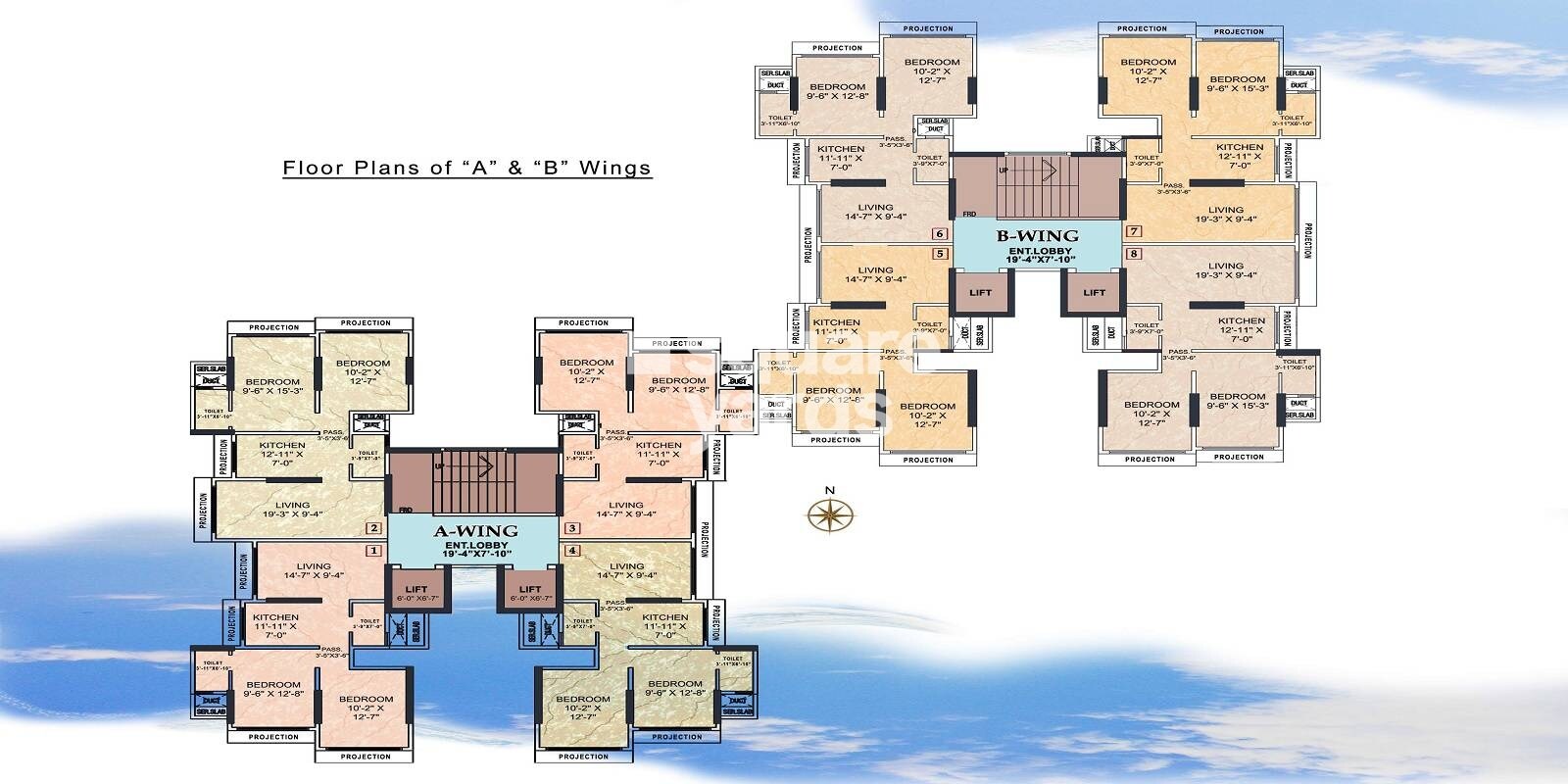 Ssakash Shri Upendra Nagar CHSL Floor Plans