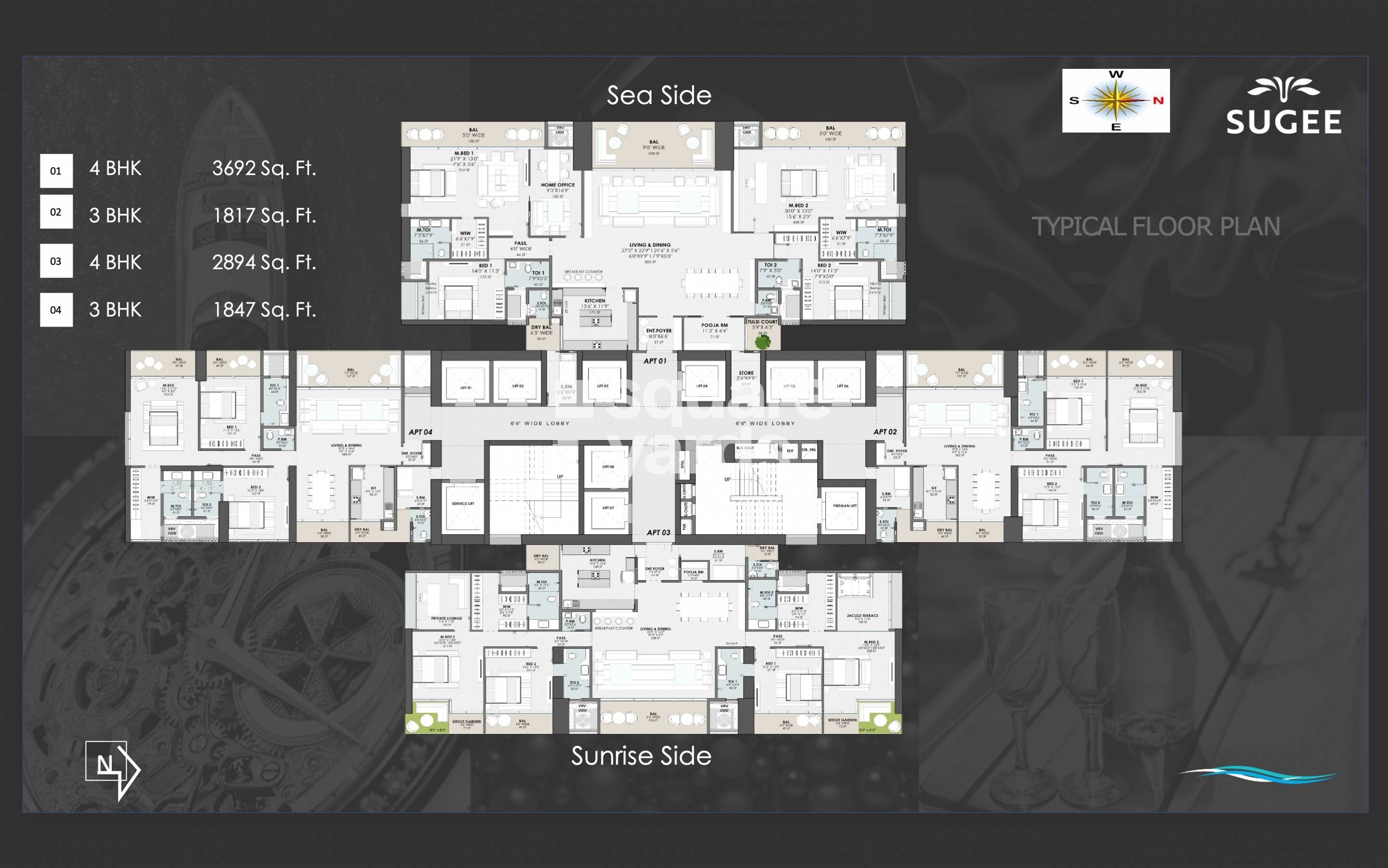 Sugee Marina Bay Floor Plans