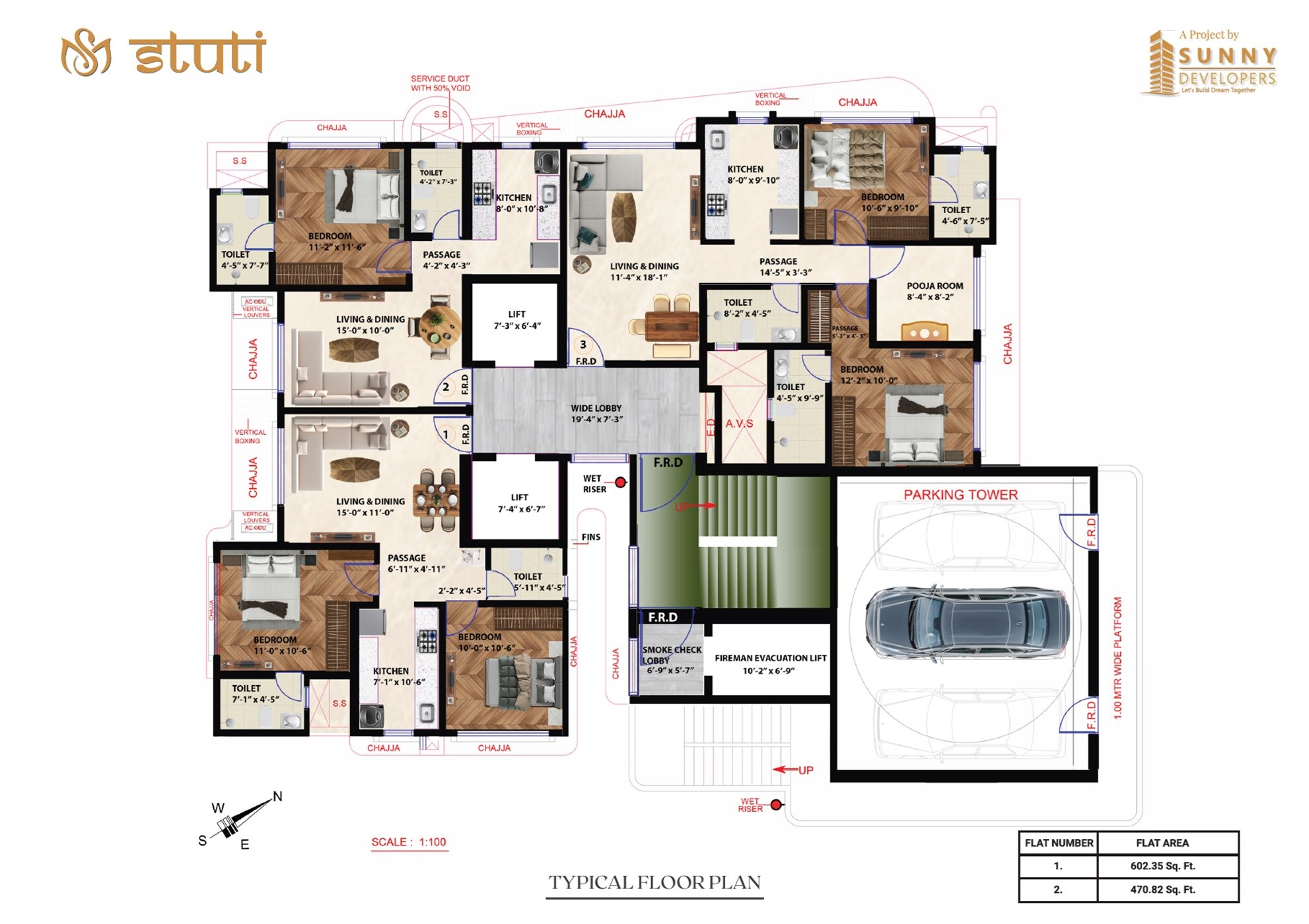Sunny Stuti Floor Plans