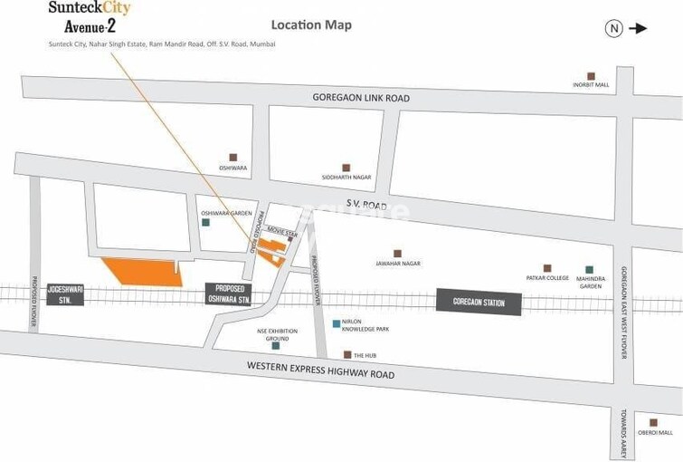 Sunteck Avenue 2 Location Image