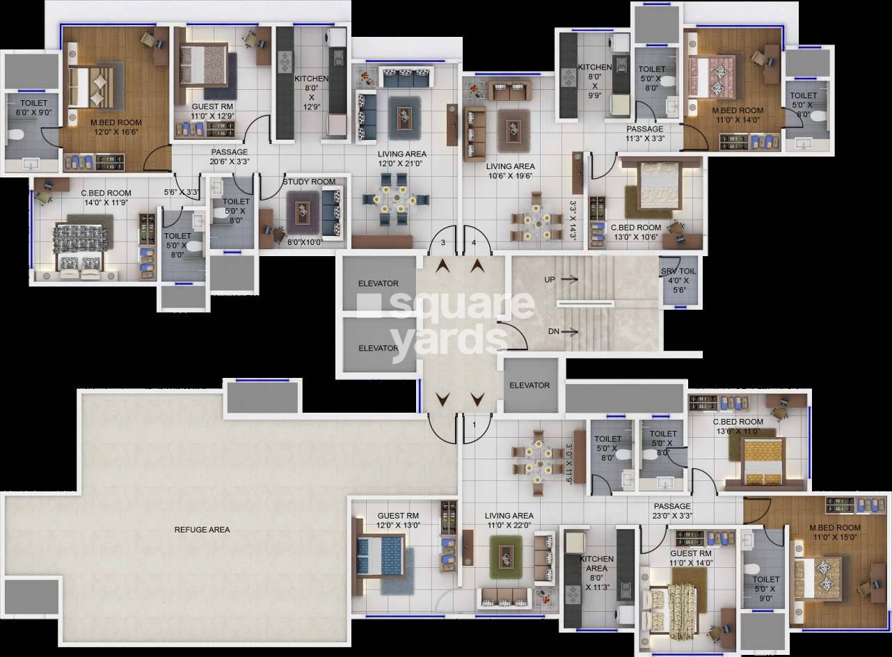 Supreme Corner View Floor Plans