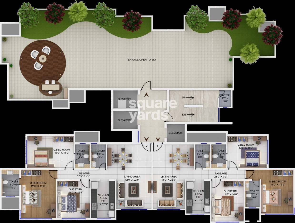 Supreme Corner View Floor Plans 3