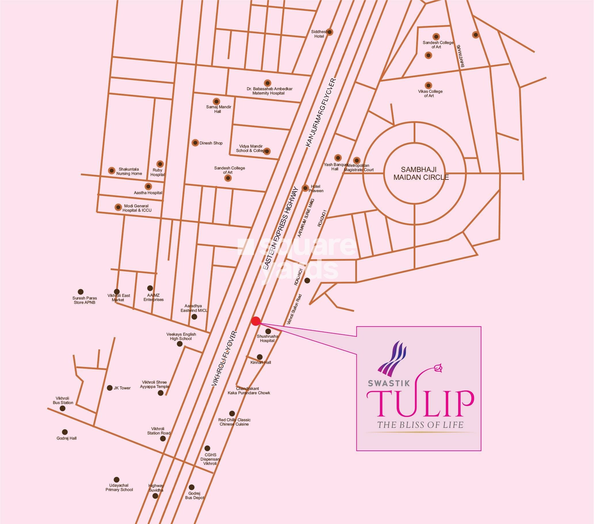 Swastik Tulip Location Image