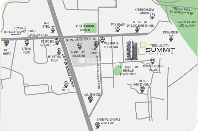 Teenmurty Summit Location Image