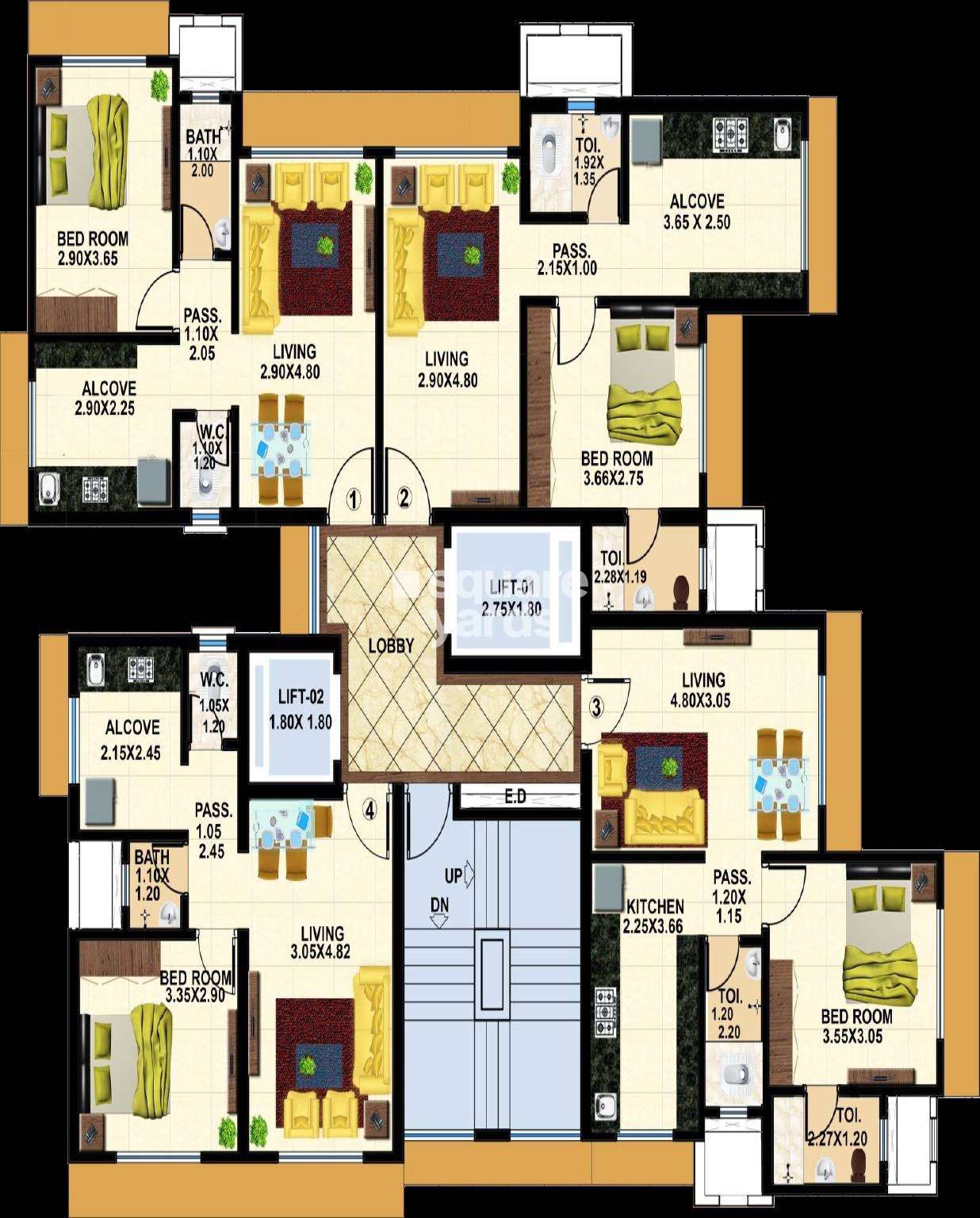 tista impex arpit apartment project floor plans1 4855