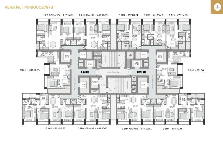 Transcon Triumph Tower 2 Floor Plans