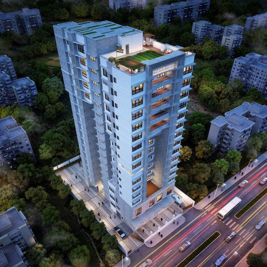 Tridev Kailash Residency Tower View 2