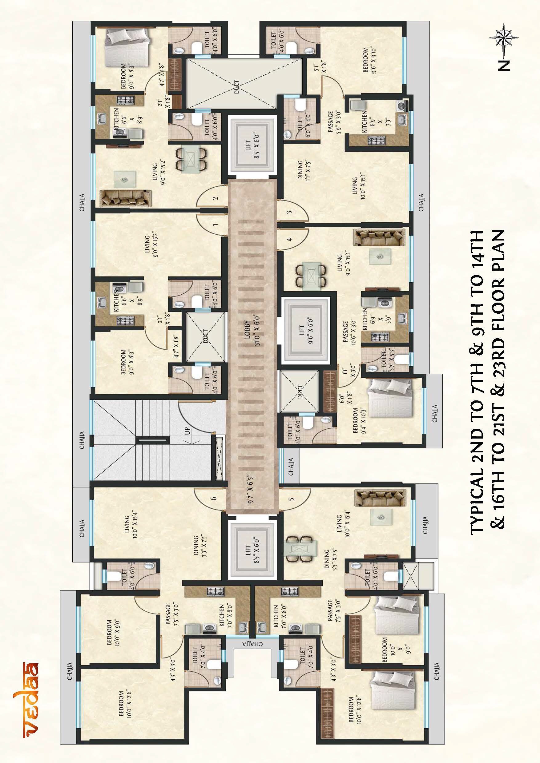 Truearth Vedaa Floor Plans