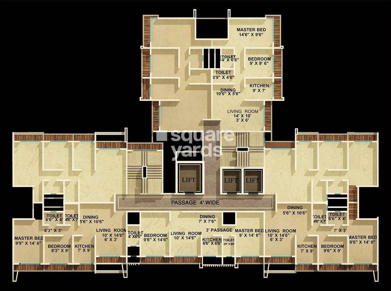 unique poonam estate cluster 2 project floor plans8