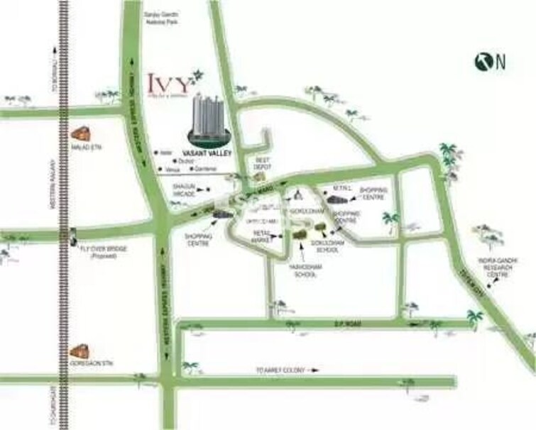Vasant Valley Ivy Tower Location Image