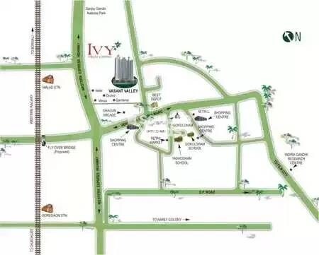 Vasant Valley Ivy Tower Location Image