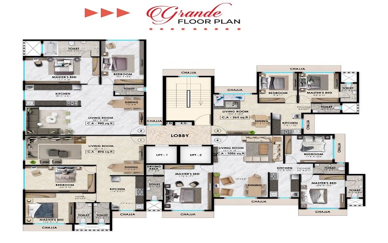 Vasundhara Paradise Floor Plans 4