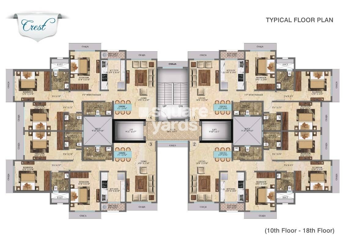 Veena Crest Floor Plans