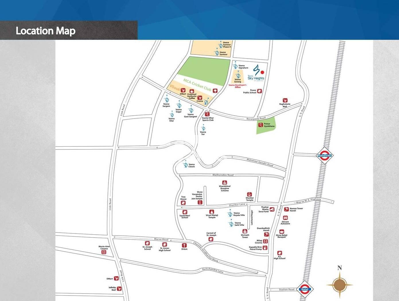 Veena Sky Heights Location Image