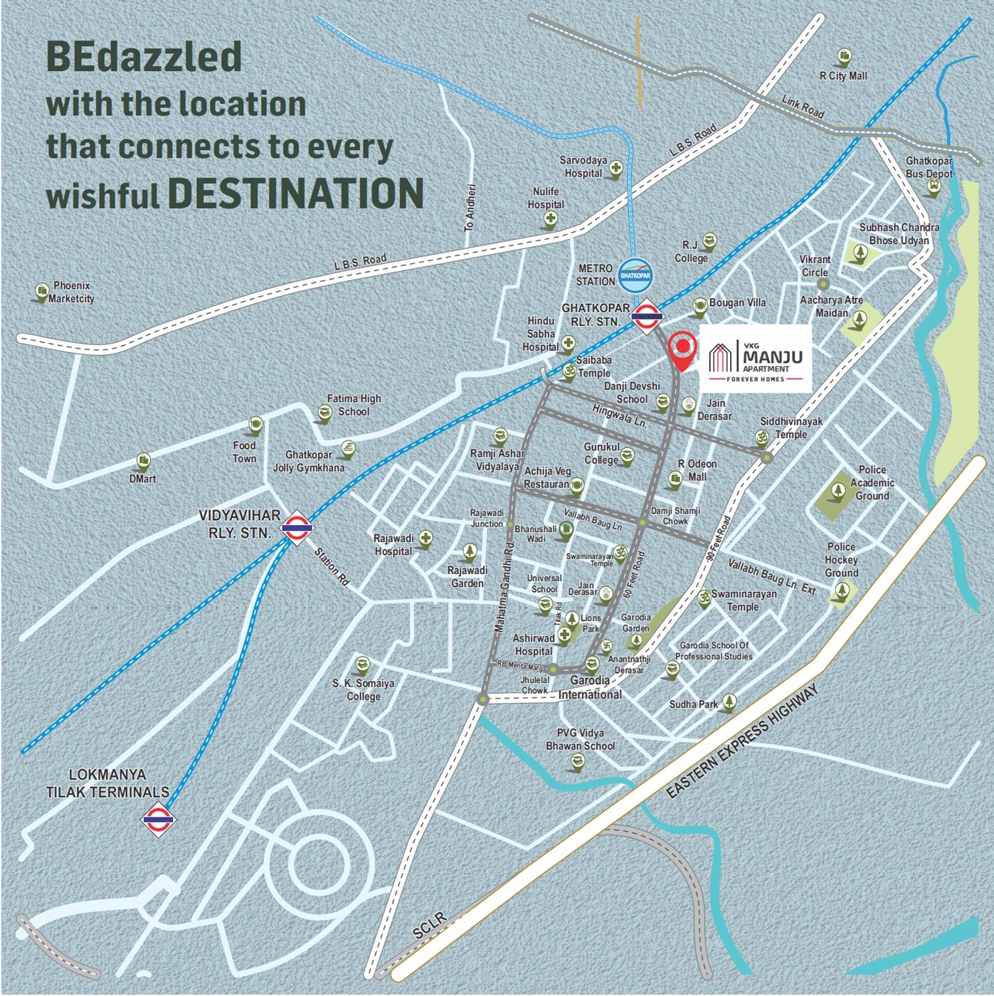 VKG Manju Apartment CHS Location Image