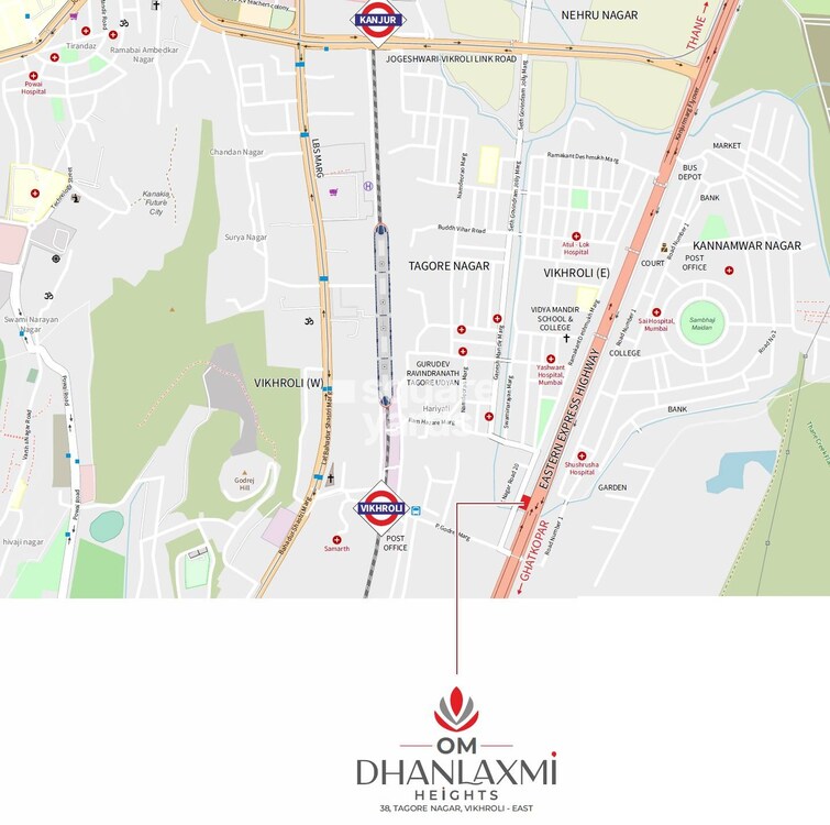 VP Om Dhanlaxmi Heights Location Image