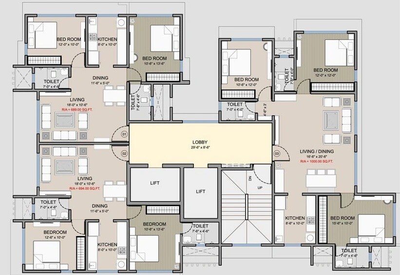 Vraj Paras Residency Floor Plans