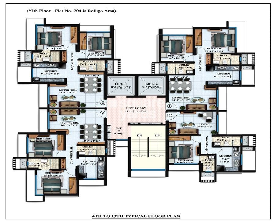 White Berry Residency Floor Plans 1