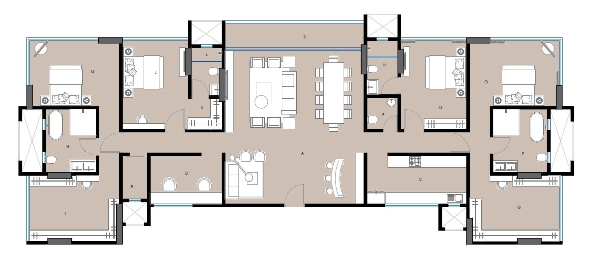 4 BHK 2596 Sq. Ft. Apartment
