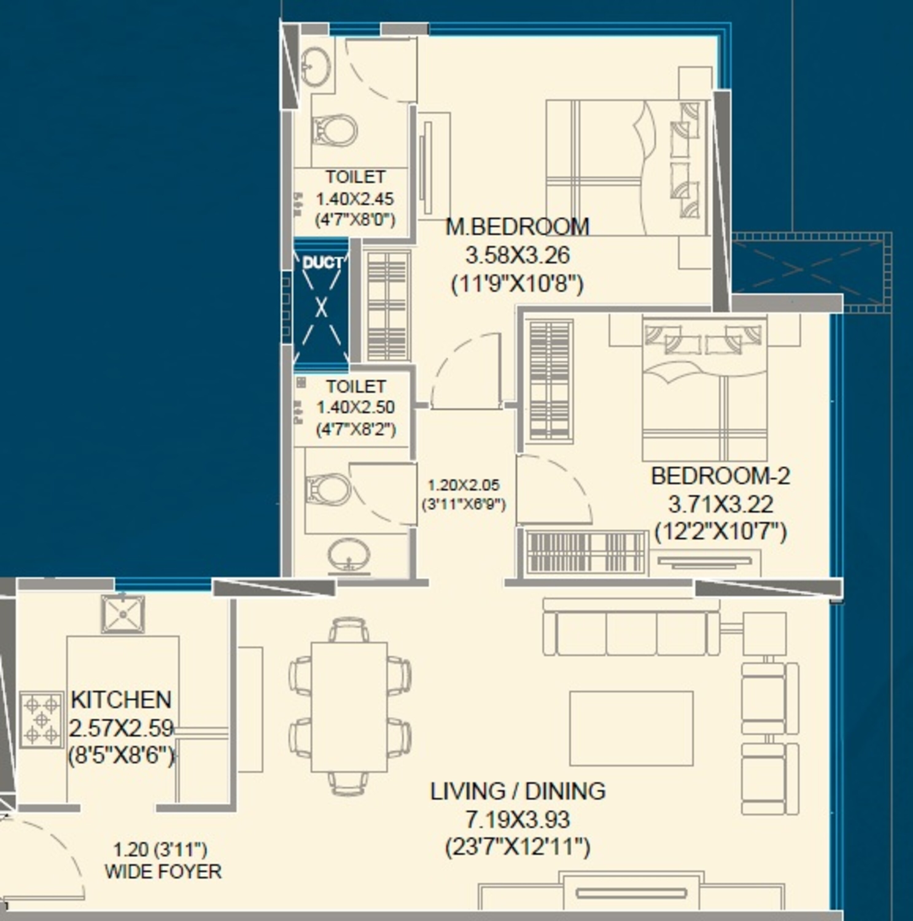a and o estado apartment 2 bhk 820sqft 20235908125922