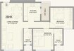A and O Luxe Tower 2 BHK Layout