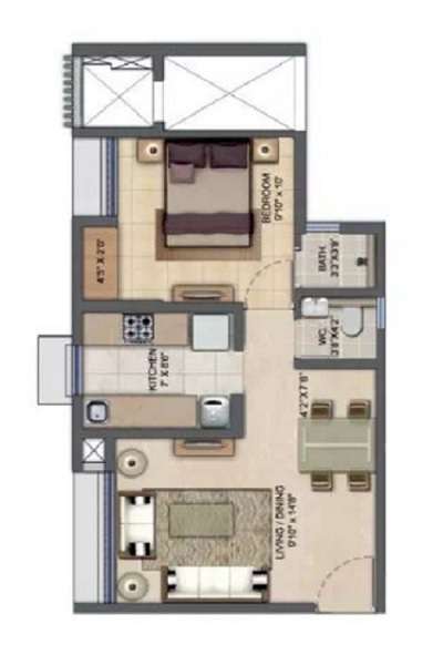 a r b heights apartment 1 bhk 450sqft 20215321105314