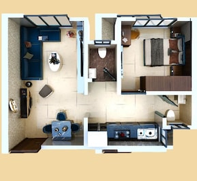 1 BHK 300 Sq. Ft. Apartment in A1 Tajun Heights