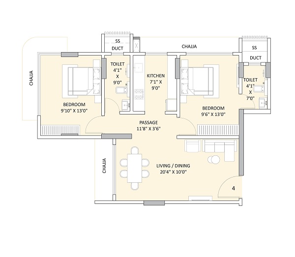 Ace Avenue 2 BHK Layout