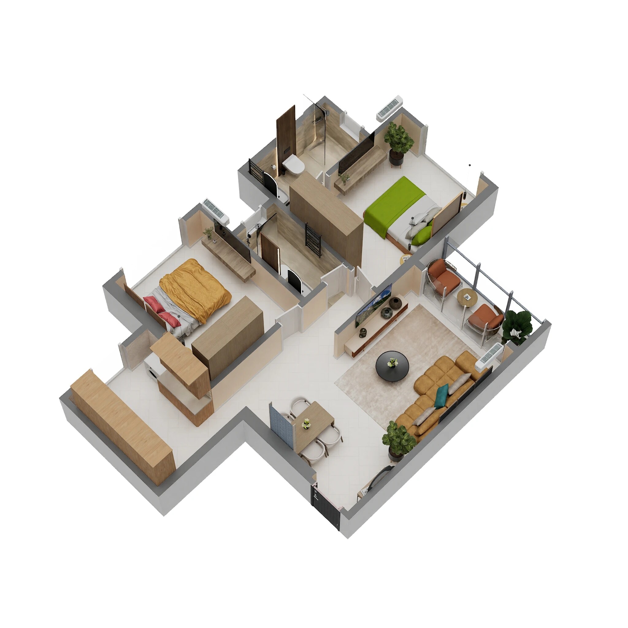 2 BHK 759 Sq. Ft. Apartment