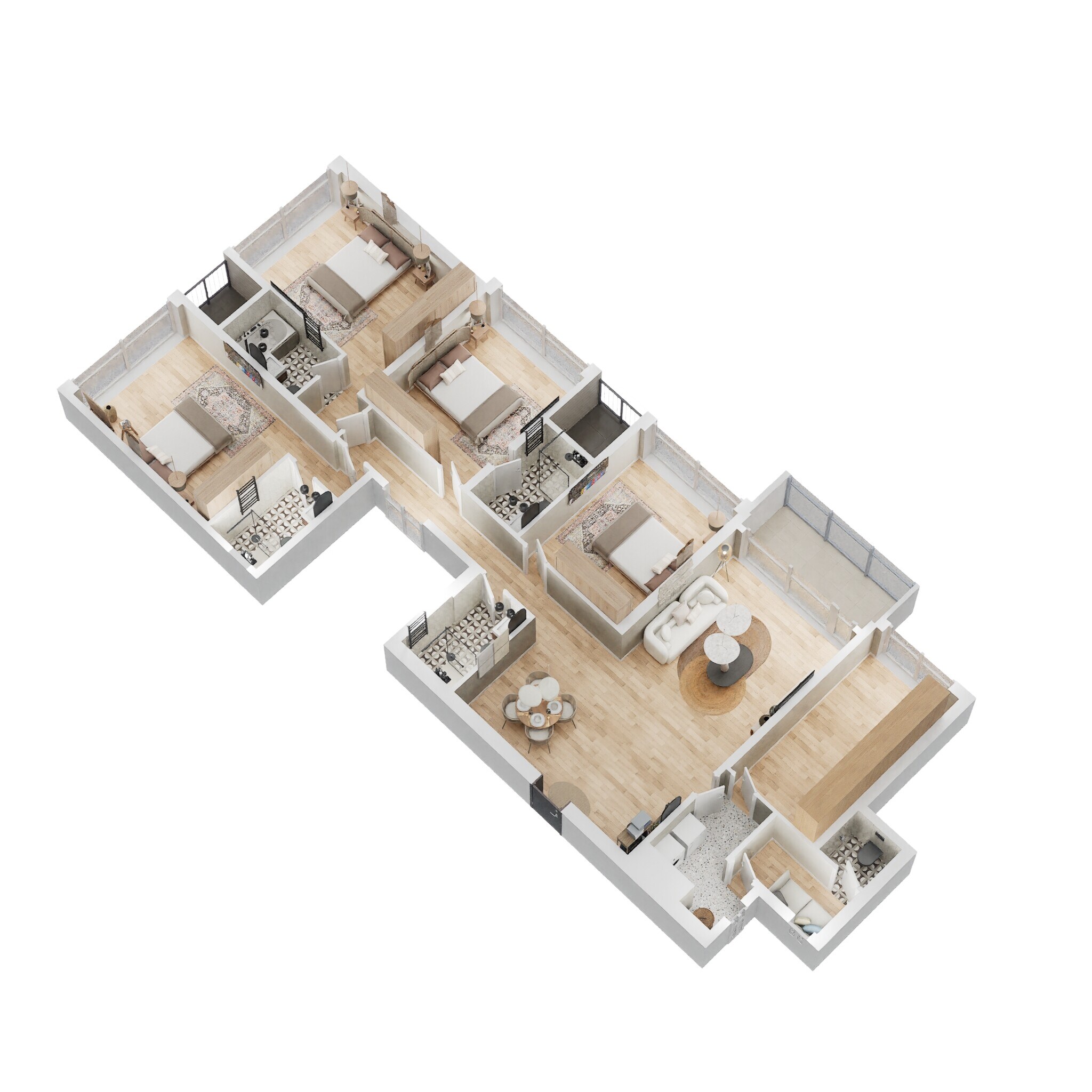 4 BHK 1715 Sq. Ft. Apartment