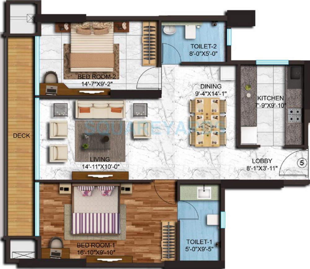 Other, adani-group-western-heights 2 Bedroom 875 Sq.Ft. Apartment In Andheri West Mumbai 9456339
