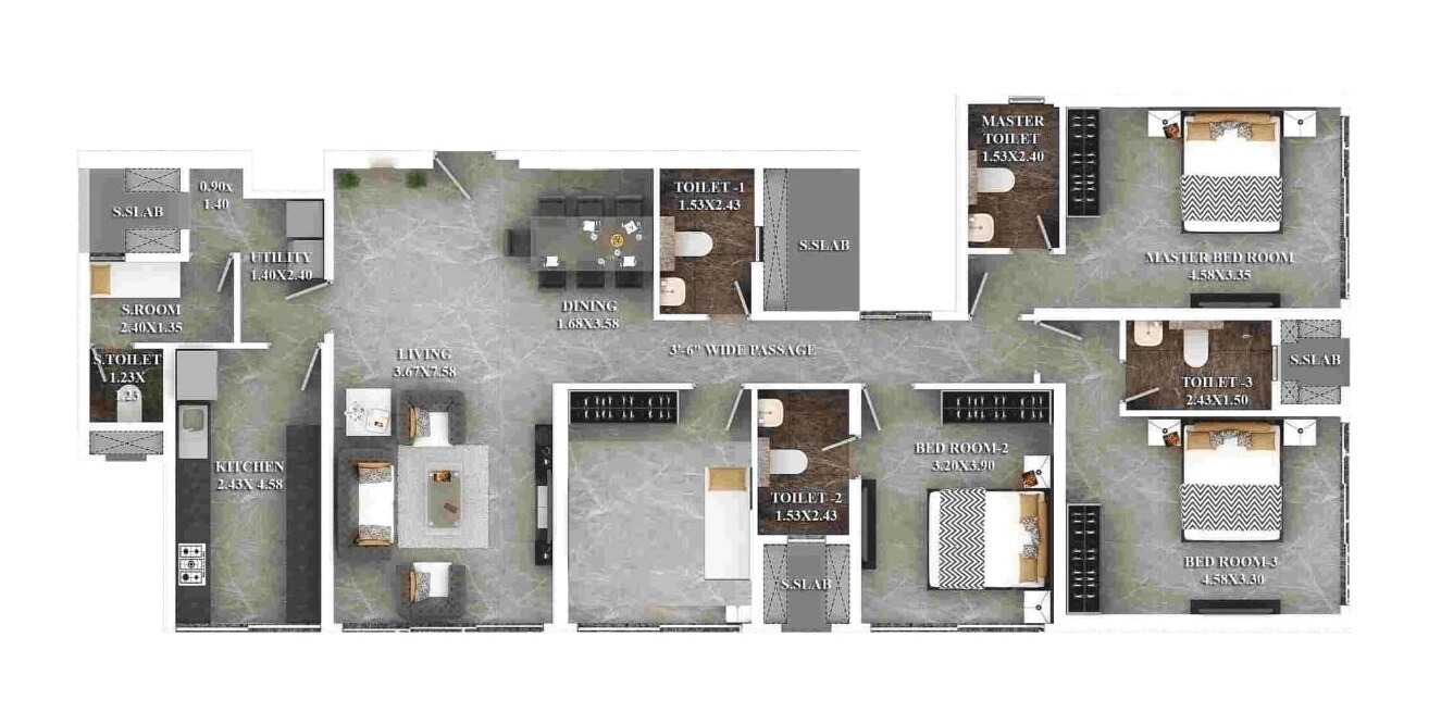  3 BHK Apartment at Adani Linkbay Residences, Andheri West – for Sale