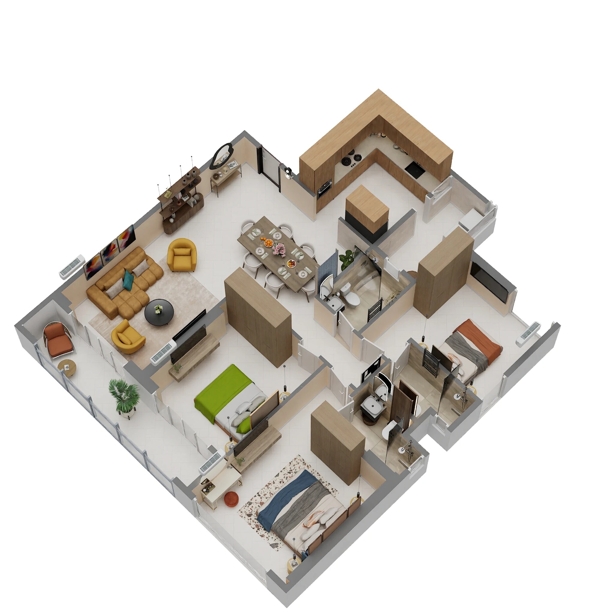 3 BHK 1522 Sq. Ft. Apartment