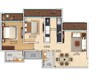Adinath Neelkanth Enclave 2 BHK Layout