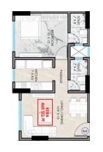 1 BHK 460 Sq. Ft. Apartment