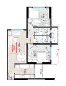 2 BHK 690 Sq. Ft. Apartment