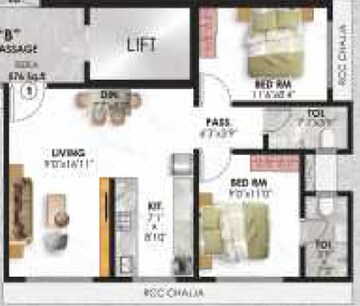  2 BHK Apartment at Adityaraj Anchor, Vikhroli East – for Sale