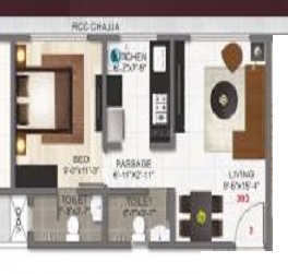 Adityaraj Gurukripa CHS 1 BHK Layout