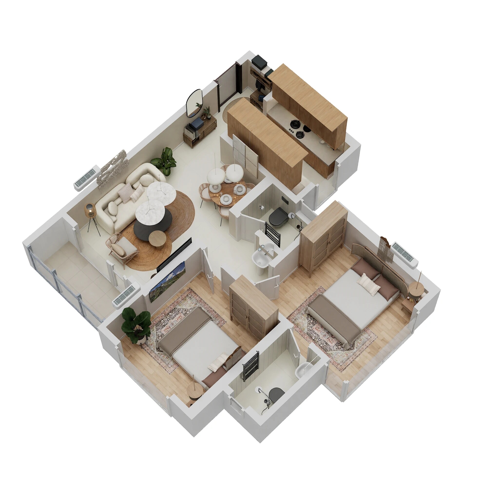 2 BHK 561 Sq. Ft. Apartment