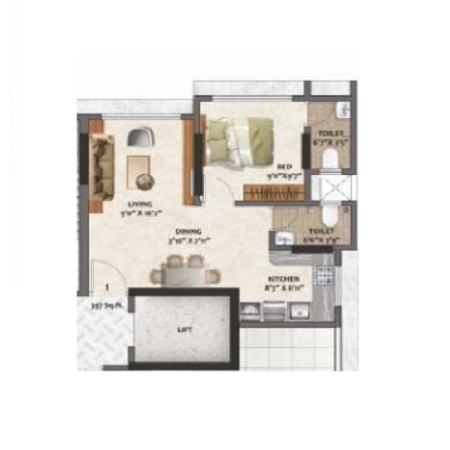 Adityaraj Shivraj 1 BHK Layout