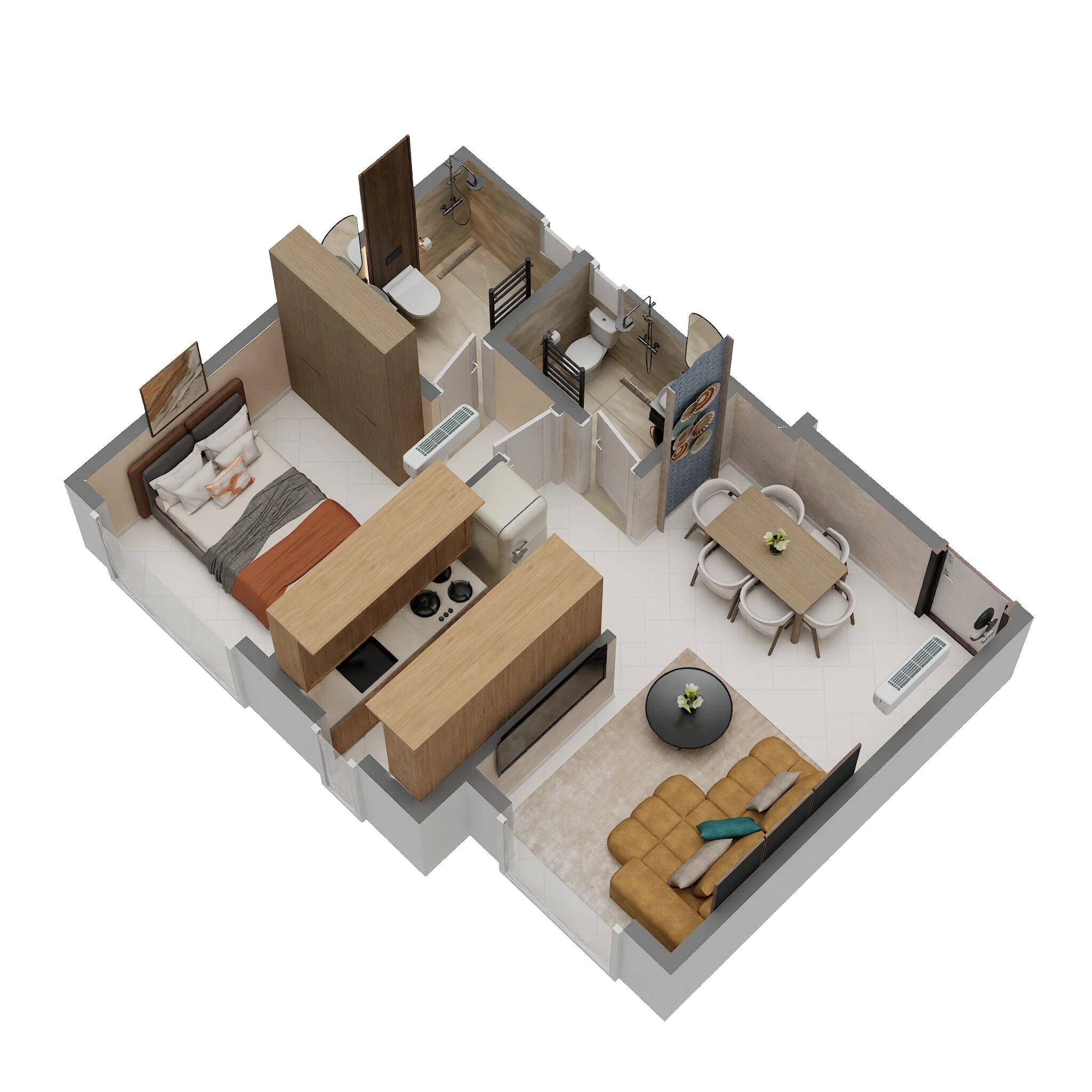 1 BHK 364 Sq. Ft. Apartment