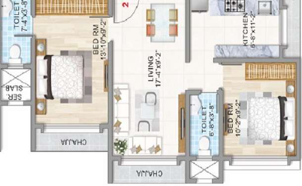 adityaraj square apartment 2 bhk 533sqft 20222210172214