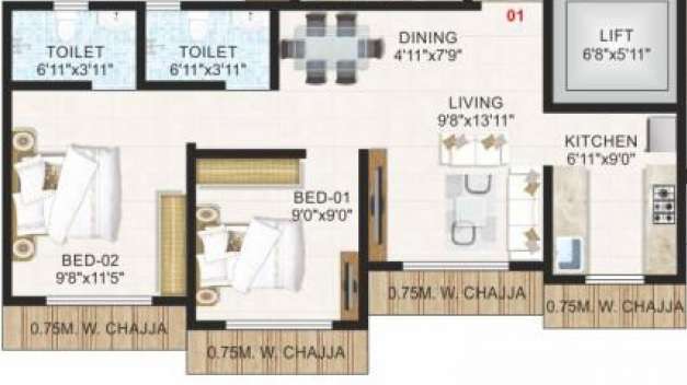 adityaraj suyog chs apartment 2 bhk 509sqft 20230511160532